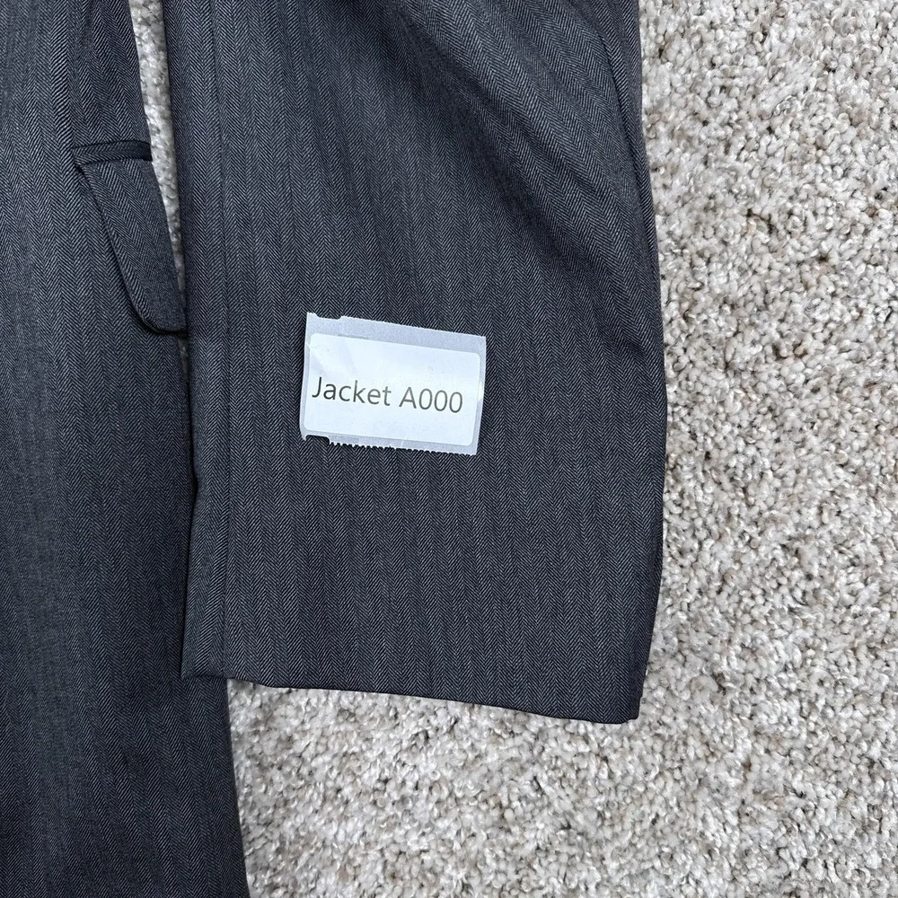 Jos A Bank‎ Blazer Mens 41L Gray Wool Signature Collection Sport Coat Jacket